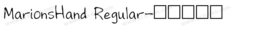 MarionsHand Regular字体转换